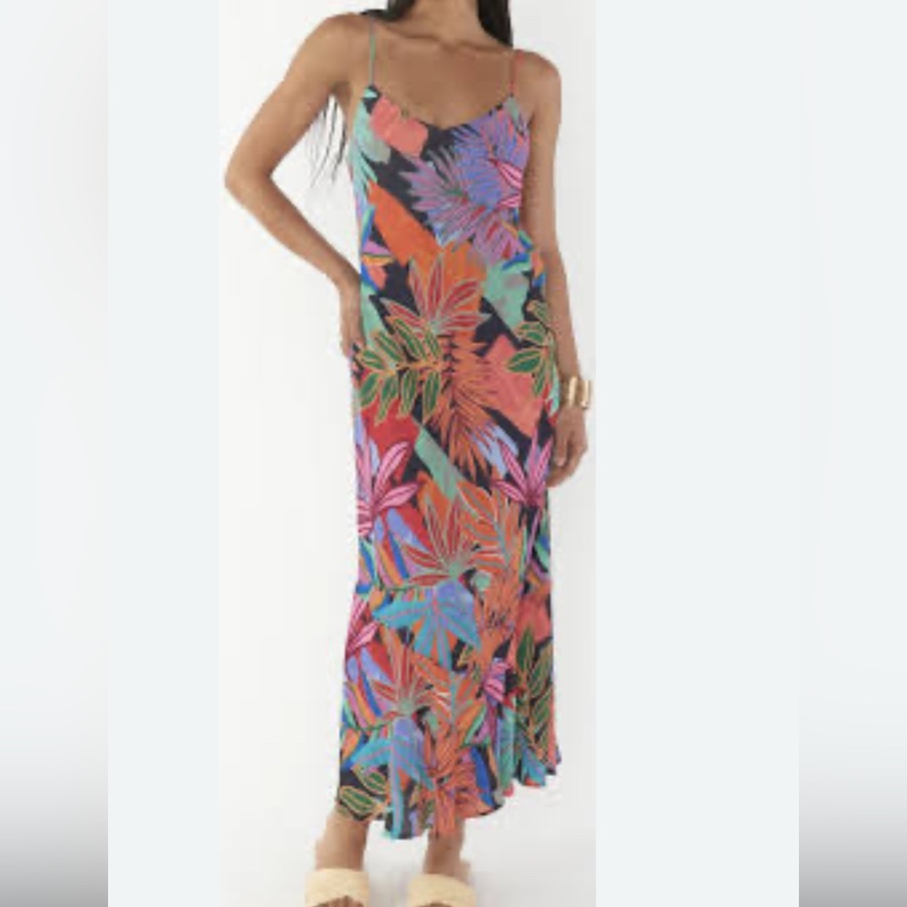 Show Me Your Mumu Multicolor Tropical Print Maxi Dress